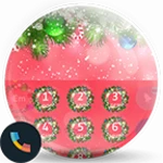 theme dialer xmas red android application logo